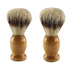 Escova de barbear Iconikal Wood Handled Badger Hair, pacote com 2 unidades
