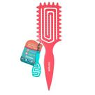 Escova De Cabelo Flexível Enlace Para Cachos Crespos Dompel Cor:Coral