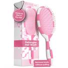 Escova de cabelo FRAMAR Checkered Detangler para mulheres - rosa