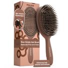 Escova de cabelo FRAMAR Soft Boar Bristle para mulheres, chocolate