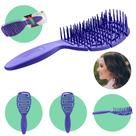 Escova De Cabelo Maya Dompel Anti Frizz e Anti Estática Flexível Roxa
