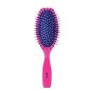 Escova De Cabelo Oval 21cm Rosa Pink Nylon Almofadada Ricca