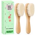 Escova de Cabelo para Bebê Molylove em Madeira com Cerdas Macias de Pelo de Cabra 2 Peças