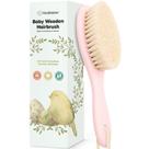 Escova de cabelo para bebês KeaBabies de madeira com cerdas macias de cabra