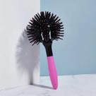 Escova De Cabelo Redonda 3D Desembaraçadora Esférica 360 graus Pente De Cabelo Profissional Resistente