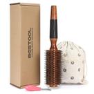 Escova de cabelo redonda BESTOOL para mulheres/homens com cerdas de javali 5,6 cm