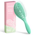 Escova de cabelo SHINLEA Detangle Anti Tangle Spiral Wet & Dry Green