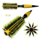 Escova De Cabelo Térmica Amarela Cerdas De Javali Mista Madeira Ref. 16
