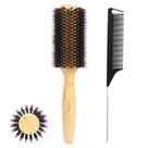 Escova de cabelo Vista Round Boar Bristle Bamboo para mulheres