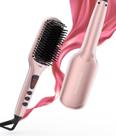 Escova de cerâmica para alisador de cabelo MEGAWISE 2023 Pink Gold