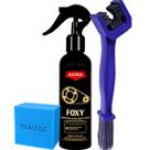 Escova de Corrente JS Foxy Razux Removedor de Óleo e Graxa Limpeza Pesada para Correntes