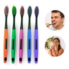 Escova De Dente Kit Com 5 Unidades Com Capa Protetora E Limpador De Lingua
