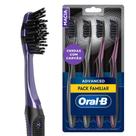 Escova de Dente Oral-B 5 Ações com Carvão 4 Unidades