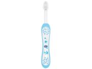 Escova de dente para bebê de 6 à 36 meses - chicco azul com protetor de cerdas