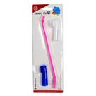 Escova de Dente Pet Cães Cachorros Cabo Longo e 2 Dedeiras