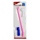 Escova de Dente Pet Dupla Com Dedeiras Higiene Cães Gatos