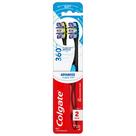 Escova de dentes Colgate 360 Advanced Floss Tip Macia 2 unidades