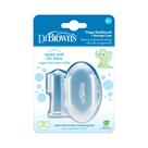 Escova de dentes de dedo Dr. Brown's Silicone 3M+ com estojo