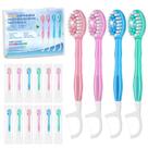 Escova de Dentes Descartável GoFujuco 5 em 1 para Viagem - Pacote com 12 Escova de Dentes Descartável GoFujuco 5 em 1 para Viagem - Pacote com 12