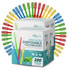 Escova de dentes descartável Pruvade 300, pacote com pasta de dente