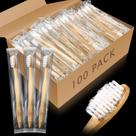 Escova de dentes descartável Sliner Prepasted Bamboo, pacote com 100