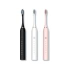 Escova de Dentes Elétrica 3 Cabeça, USB Recarregável, Limpeza de Alta Frequência com 6 Modos de Limpeza
