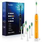 Escova de dentes elétrica 7AM2M Sonic com 6 cabeças de escova 120 dias