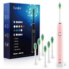 Escova de dentes elétrica 7AM2M Sonic com 6 cabeças de escova 120 dias