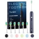Escova de dentes elétrica 7AM2M Sonic com 6 cabeças de escova, 5 modos