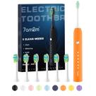 Escova de dentes elétrica 7AM2M Sonic para adultos/crianças 6 cabeças de escova