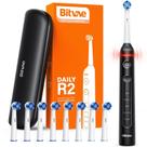 Escova de dentes elétrica Bitvae R2 para adultos com 8 cabeças de escova