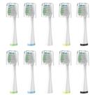 Escova de dentes elétrica de reposição FreeFeel for Smile Bright Platinum Sonic, cerdas macias, pacote com 10