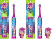 Escova de dentes elétrica FIREFLY My Little Pony Kids Power, cerdas macias, pacote com 2 unidades