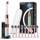 Escova de dentes elétrica Kuicur Portable com 10 cabeças de escova e estojo