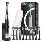Escova de dentes elétrica Kuicur Sonic 15 modos com 10 cabeças de escova