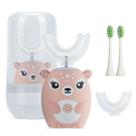 Escova de dentes elétrica para crianças JIANLEJIA Sonic em forma de U com 4 cabeças