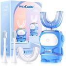 Escova de dentes elétrica Rexcodar Ultrasonic em forma de U para crianças azul