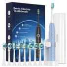 Escova de Dentes Elétrica Rtauys Sonic para Adultos - 8 Cabeças de Escova Escova de Dentes Elétrica Rtauys Sonic para Adultos - 8 Cabeças de Escova