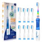 Escova de dentes elétrica SEAGO Kids SG-977 com 8 cabeças de escova 4-12Y Escova de dentes elétrica SEAGO Kids SG-977 com 8 cabeças de escova 4-12Y