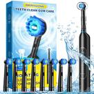 Escova de dentes elétrica TEETHEORY Rotating com 8 cabeças de escova