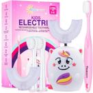 Escova de dentes elétrica Trueocity Kids em forma de U recarregável rosa