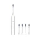 Escova De Dentes Elétrica Ultrassônico À Prova Dágua IPX7 Com 4 Refis
