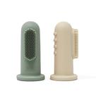 Escova de dentes Finger mushie Baby, pacote com 2 unidades Cambridge Blue/Shifting Sand