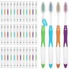 Escova de dentes Frekare, pacote de 100, embalada individualmente para adultos e crianças