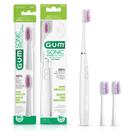 Escova de dentes GUM Sonic Powered Capered Bristles branca com 1 alça e 2 recargas