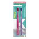 Escova de Dentes Kess Pro Extra Macia com 2 UN. 6580 Cerdas Macias Higiene Oral Bucal Cores Sortidas Escova de Dentes Kess Pro Extra Macia com 2 UN. 6580 Cerdas Macias Higiene Oral Bucal Cores Sortidas