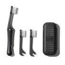 Escova de dentes Minibox Folding Travel com 2 cabeças substituíveis preta Escova de dentes Minibox Folding Travel com 2 cabeças substituíveis preta