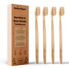 Escova de dentes Naturifyze Boar Bristle & Bamboo, pacote com 4