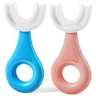 Escova de dentes YOTEE em forma de U para crianças pequenas, silicone de qualidade alimentar, 2 unidades