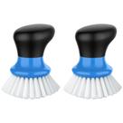 Escova de esfoliação de pratos MR.SIGA Palm Brush Lavador de pratos azul x2